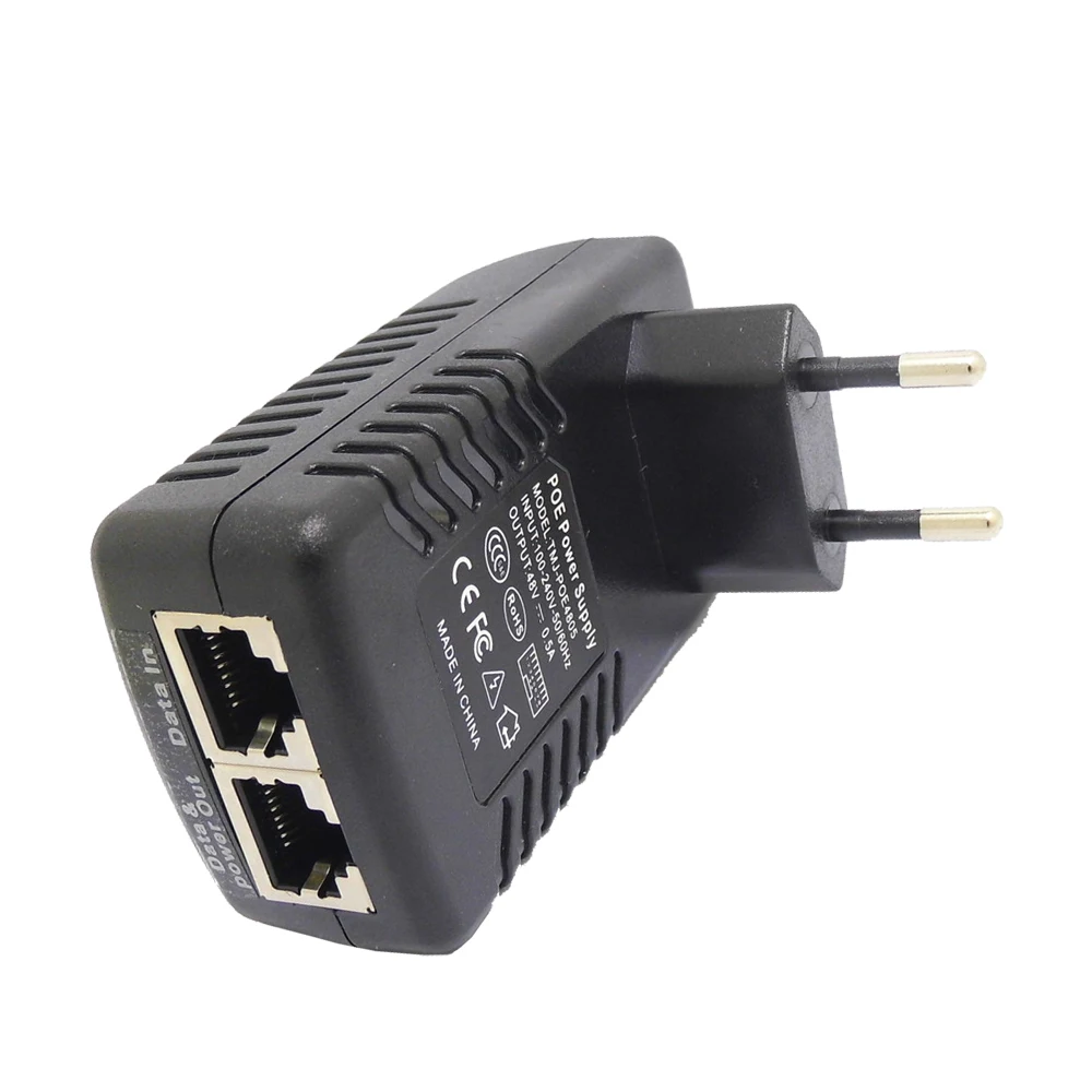 EU 48V 0.5A PoE Power Supply PoE Injector Standard For 48V PoE Security Camera POE Switch Ethernet Adapter
EU 48V 0.5A PoE Power Supply PoE Injector Standard For 48V PoE Security Camera POE Switch Ethernet Adapter