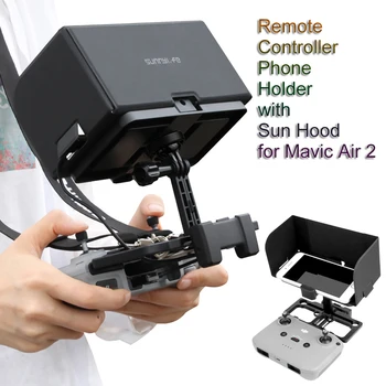 Remote Controller Phone Holder with Sun Hood for Mavic Air 2/ Mini/ Pro/ 2/ Air/Spark Full Screen Smartphone Bracket Neck Strap
Remote Controller Phone Holder with Sun Hood for Mavic Air 2/ Mini/ Pro/ 2/ Air/Spark Full Screen Smartphone Bracket Neck Strap