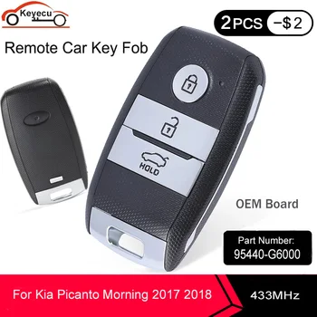 KEYECU 433MHz OEM Board Keyless-Go Smart 3+1 4 Button Remote Key Fob for Kia Picanto Morning 2017 2018 2019 P/N: 95440-G6000
KEYECU 433MHz OEM Board Keyless-Go Smart 3+1 4 Button Remote Key Fob for Kia Picanto Morning 2017 2018 2019 P/N: 95440-G6000