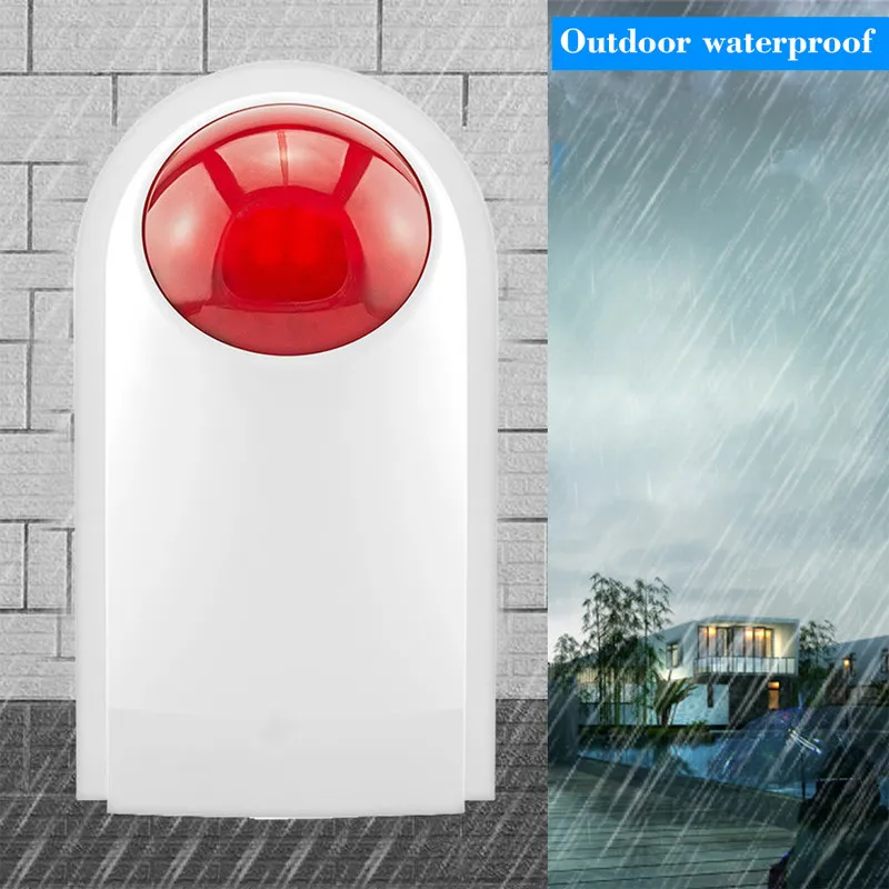 Wireless Outdoor External Flash LED strobe Light Siren Work For GSM PSTN Home Security Voice Burglar Alarm System
Wireless Outdoor External Flash LED strobe Light Siren Work For GSM PSTN Home Security Voice Burglar Alarm System