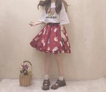 Japanese Cute Bunny Girl Tutu Skirt Harajuku Soft Sister Hight Waist Lolita Mini Skirts Kawaii Rabbit Ruffle Red Skirt Black
Japanese Cute Bunny Girl Tutu Skirt Harajuku Soft Sister Hight Waist Lolita Mini Skirts Kawaii Rabbit Ruffle Red Skirt Black