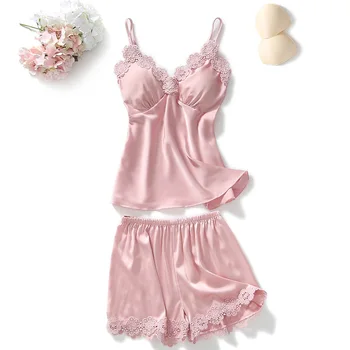 Two Piece Pajama Set Sexy Lace Top And Shorts Pyjamas Spaghetti Strap Sleepwear Pijama Nightie Home Clothes Lingerie Pyjamas Set
Two Piece Pajama Set Sexy Lace Top And Shorts Pyjamas Spaghetti Strap Sleepwear Pijama Nightie Home Clothes Lingerie Pyjamas Set