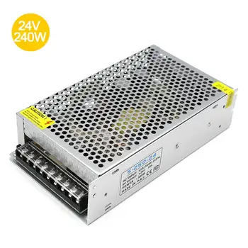 24V DC Universal Regulated Switching Power Supply, 10A 240W, 100-240V AC to DC 24 Volt LED Driver, Converter, Transformer jk1385
24V DC Universal Regulated Switching Power Supply, 10A 240W, 100-240V AC to DC 24 Volt LED Driver, Converter, Transformer jk1385