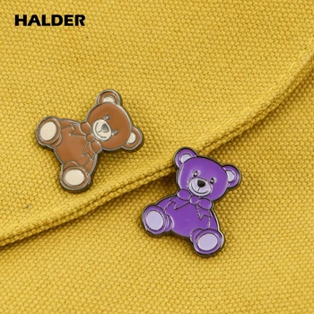 Wholesale Custom pin BR0054 HALDER Classic Teddy Bear Brown Purple Bear Fashion Jewelry Enamel Brooches Pins Lapel Badge Gift
Wholesale Custom pin BR0054 HALDER Classic Teddy Bear Brown Purple Bear Fashion Jewelry Enamel Brooches Pins Lapel Badge Gift