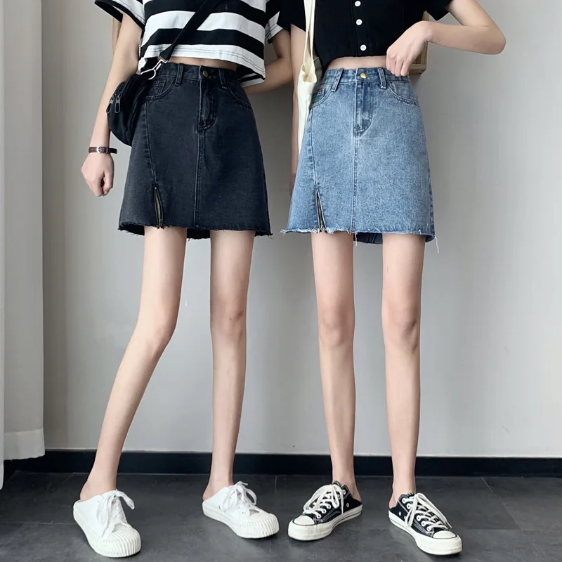 2021 new A skirt female high waist denim skirt slim joker hip skirt solid color casual skirt
2021 new A skirt female high waist denim skirt slim joker hip skirt solid color casual skirt