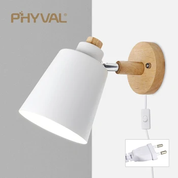 PHYVAL Nordic Wall Lamp Plug Iron Wall Lamp E27 Macaroon 6 Color Wall lamp Bedroom EU/US Plug Wall Sconce Light
PHYVAL Nordic Wall Lamp Plug Iron Wall Lamp E27 Macaroon 6 Color Wall lamp Bedroom EU/US Plug Wall Sconce Light