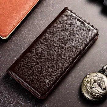 Litchi Pattern Genuine Leather Case For Doogee X3 X5 X6 X7 X9 X10 X20 X20L X30 X50 X53 X55 X60L X70 MAX Pro Mini Flip Cover