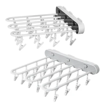 Multi-Clip Folding Hanger Plastic Multi-Clip Children's Socks Rack Hanging Household Windproof Drying Rack
Multi-Clip Folding Hanger Plastic Multi-Clip Children's Socks Rack Hanging Household Windproof Drying Rack