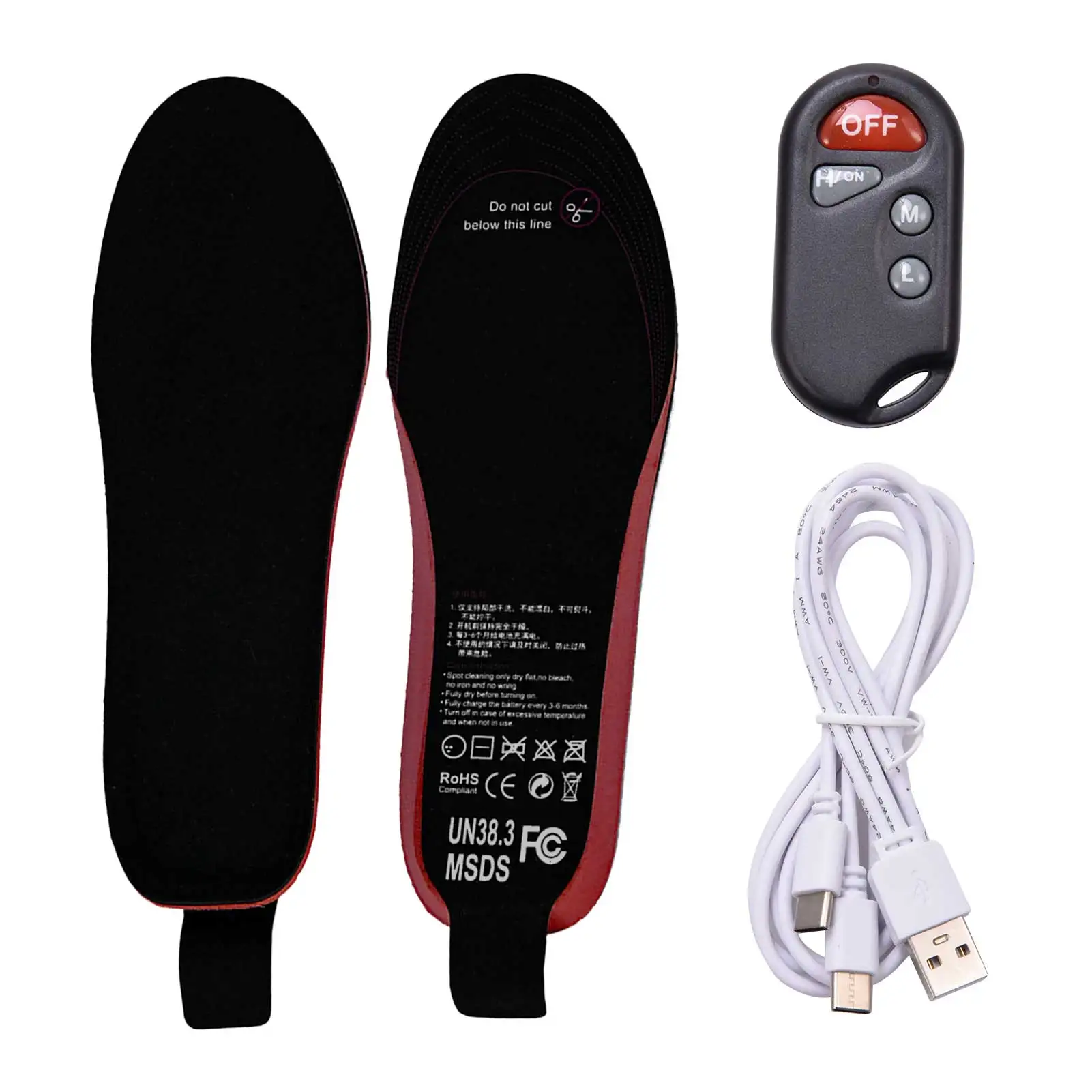 Rechargeable Heated Insole Remote Control Wireless Foot Warmer Winter Foot Warming Insole Three-speed Control Heating Insole
Rechargeable Heated Insole Remote Control Wireless Foot Warmer Winter Foot Warming Insole Three-speed Control Heating Insole