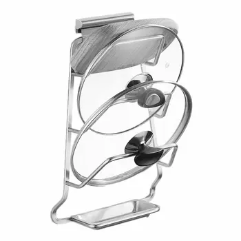 Drill-free Aluminum Pot Cover Frame With Plate Multifunctional Cutting Board Storage Rack Kitchen Shelf 
Drill-free Aluminum Pot Cover Frame With Plate Multifunctional Cutting Board Storage Rack Kitchen Shelf