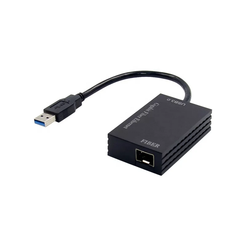 

USB 3.0 Gigabit Fiber Ethernet Network Adapter SFP NIC 1000Mbps SX/LX Transceiver Realtek RTL8153