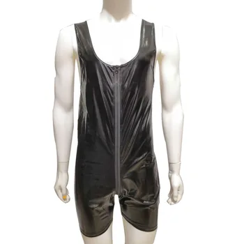 Sexy Lingerie Hot Mens Bodysuit Patent Leather Zipper Men Bodysuits Siamese Vest Nightclub Stage Ds Costume
Sexy Lingerie Hot Mens Bodysuit Patent Leather Zipper Men Bodysuits Siamese Vest Nightclub Stage Ds Costume