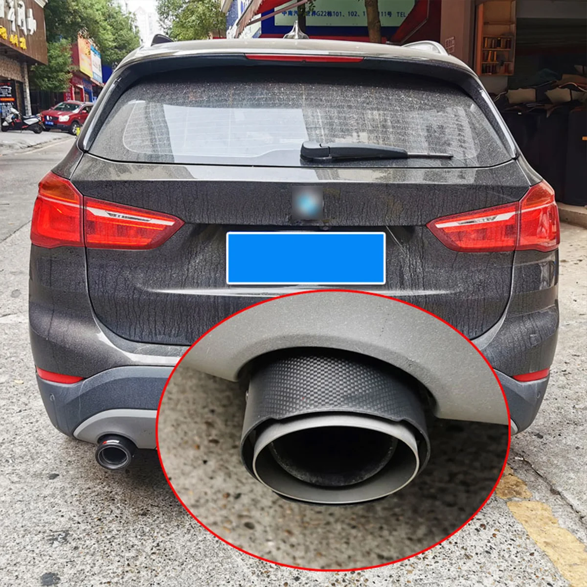 High Grade Carbon Fiber+Stainless Steel Tail Exhaust Pipe Straight Muffler Edge End Tips Fit For BMW X1 2016-2021 X2 2020 
High Grade Carbon Fiber+Stainless Steel Tail Exhaust Pipe Straight Muffler Edge End Tips Fit For BMW X1 2016-2021 X2 2020