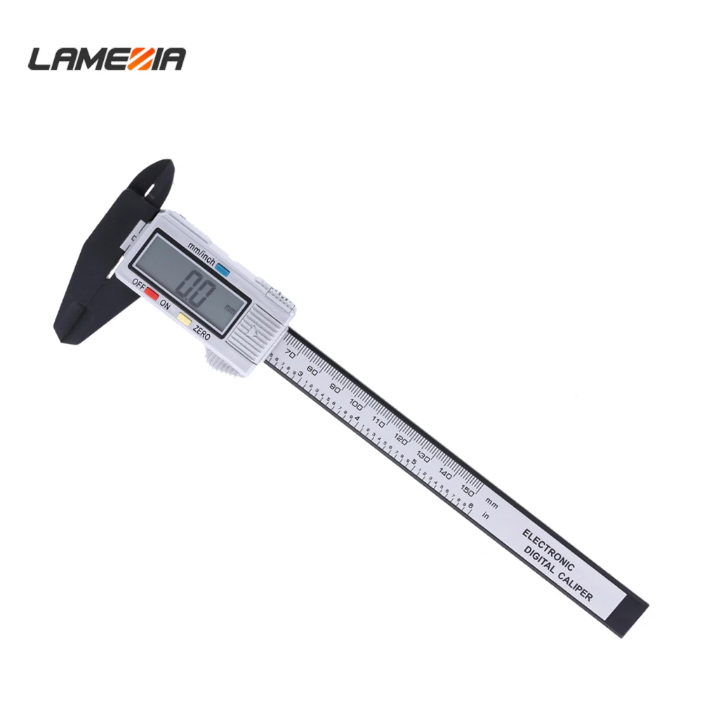 LAMEZIA 6"/150mm Digital Electronic Callipers Gauge Vernier Ruler Fiberglass Feeler LCD Measuring Tool For Metalworking
LAMEZIA 6"/150mm Digital Electronic Callipers Gauge Vernier Ruler Fiberglass Feeler LCD Measuring Tool For Metalworking
