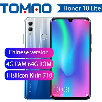 

Honor 10 Lite 4G Mobile Phone Android 9.0 6.21" FHD 2340X1080 Dual Font Rear 24MP AI Camera Fingerprint 710 Octa Core