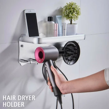 Toilet Space Aluminum Home Bathroom Organiser Hotel Punch Free Multifunctional Wall Mounted Hair Dryer Holder Seamless For Dyson
Toilet Space Aluminum Home Bathroom Organiser Hotel Punch Free Multifunctional Wall Mounted Hair Dryer Holder Seamless For Dyson