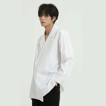 Men Single Button Casual Long Sleeve Suit Style Shirts Male Japan Harajuku Streetwear Fashion Loose Shirt
Men Single Button Casual Long Sleeve Suit Style Shirts Male Japan Harajuku Streetwear Fashion Loose Shirt