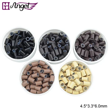 Angels 500pcs 4.5*3.3*6.0mm Copper Lined Silicone Tubes Micro Loop Links/Beads Hair Ring for Hair Extensions Braids Tools #Brown
Angels 500pcs 4.5*3.3*6.0mm Copper Lined Silicone Tubes Micro Loop Links/Beads Hair Ring for Hair Extensions Braids Tools #Brown