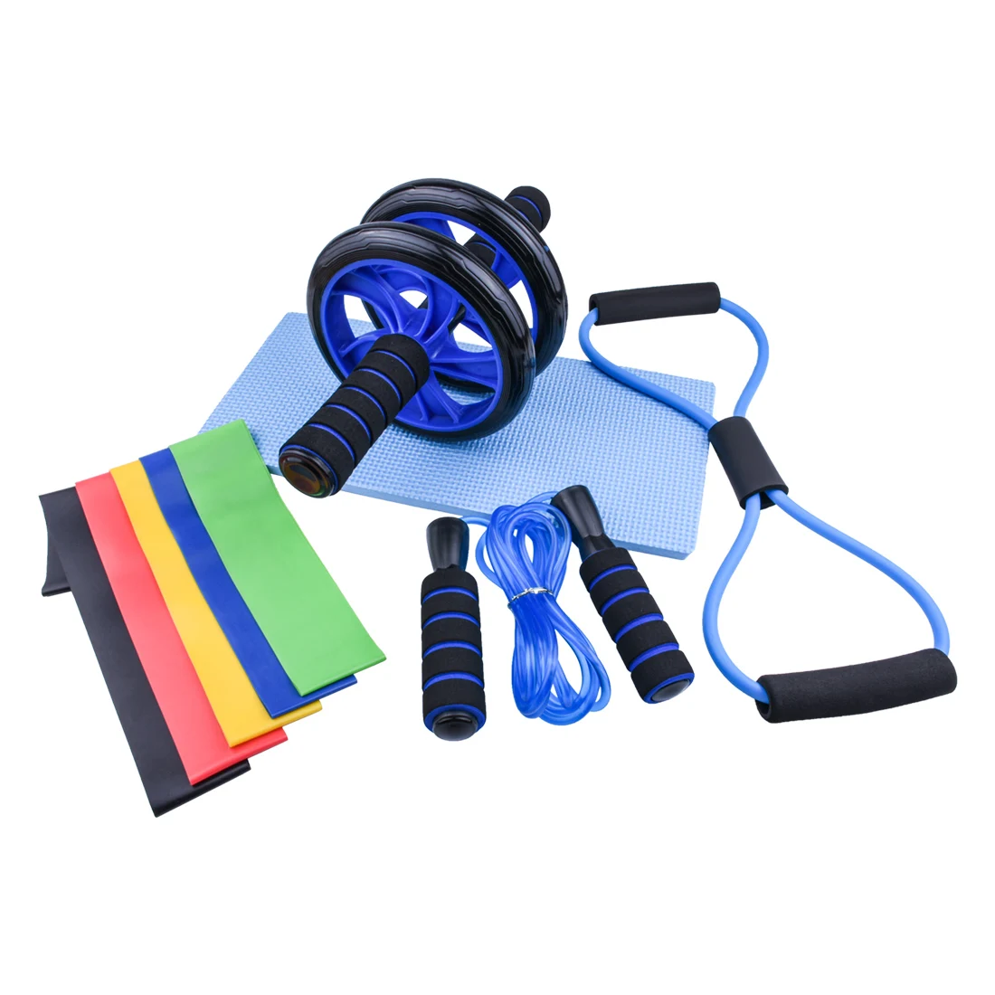 Exercise Resistance Bands Fitness Workout AB Roller Wheel Jump Ropes Set Hip Foam Tubes Equipment for Home Floor Gym
Exercise Resistance Bands Fitness Workout AB Roller Wheel Jump Ropes Set Hip Foam Tubes Equipment for Home Floor Gym