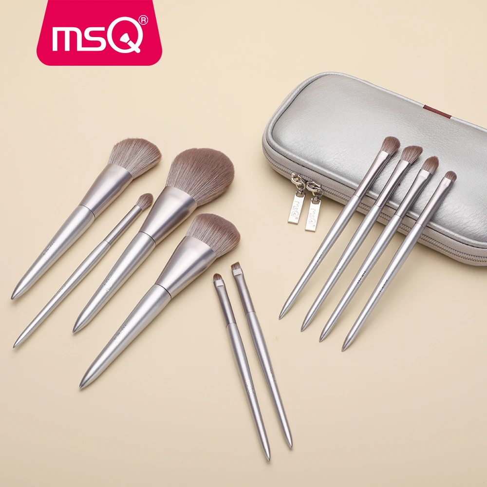 MSQ 10PCS Makeup Brushes Set Powder Blending Sculpting Eyeshadow Make Up Brush Kits Cosmetic Silver With PU Leather Case
MSQ 10PCS Makeup Brushes Set Powder Blending Sculpting Eyeshadow Make Up Brush Kits Cosmetic Silver With PU Leather Case