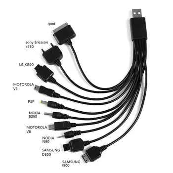 10 in 1 Multifunction USB Data Transfer Cable Wire Cord for Laptop PC Universal Multi Pin Cable Charger USB Adapter 23~24CM
10 in 1 Multifunction USB Data Transfer Cable Wire Cord for Laptop PC Universal Multi Pin Cable Charger USB Adapter 23~24CM