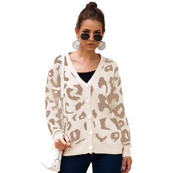 Lugentolo Sweater Women Tricolor Leopard Long Sleeve V-neck Casual Cardigan Single-breasted Loose Street Style Sweater
Lugentolo Sweater Women Tricolor Leopard Long Sleeve V-neck Casual Cardigan Single-breasted Loose Street Style Sweater