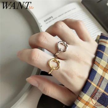 WANTME INS Minimalist Geometric Oval Opening Real 925 Sterling Silver Finger Ring for Women Punk Hip Hop fine Jewelry Gift 2020
WANTME INS Minimalist Geometric Oval Opening Real 925 Sterling Silver Finger Ring for Women Punk Hip Hop fine Jewelry Gift 2020