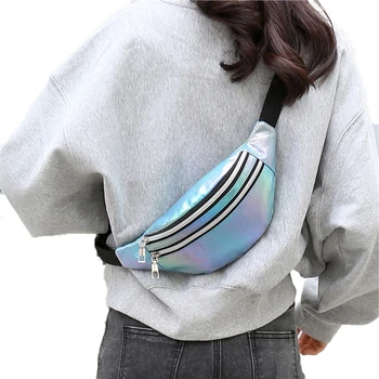 Holographic Fanny Pack Women Silver Laser Bum Bag Travel Shiny Waist Bags Fashion Girls Pink Leather Hologram Hip Bag 
Holographic Fanny Pack Women Silver Laser Bum Bag Travel Shiny Waist Bags Fashion Girls Pink Leather Hologram Hip Bag