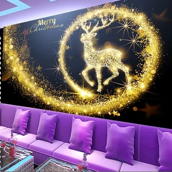 Custom large mural 3D wallpaper Cartoon fantasy christmas golden yellow deer lucky mural TV back wall decor deep 5D embossed
Custom large mural 3D wallpaper Cartoon fantasy christmas golden yellow deer lucky mural TV back wall decor deep 5D embossed