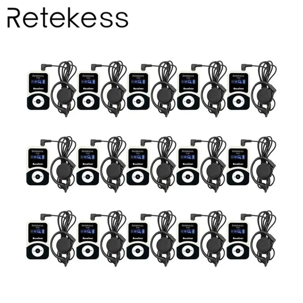 15pcs RETEKESS T131 Tour Guide Receiver For Wireless Tour Guide System Simultaneous Translation Meeting Interpretation System
15pcs RETEKESS T131 Tour Guide Receiver For Wireless Tour Guide System Simultaneous Translation Meeting Interpretation System