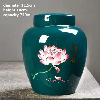 Dark Green Ceramic Tea Box Lotus Pattern Candy Jar Classical Container Food Package Coffee Powder Organizer Sealed Tank Tea Can
Dark Green Ceramic Tea Box Lotus Pattern Candy Jar Classical Container Food Package Coffee Powder Organizer Sealed Tank Tea Can