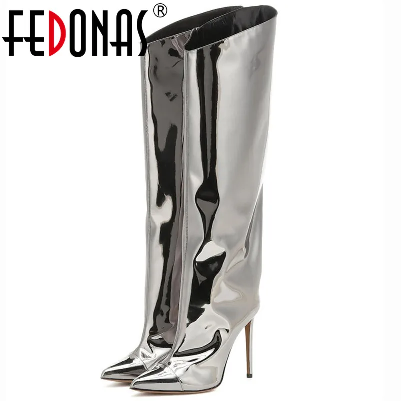 FEDONAS Pointed Toe Women Knee High Boots New Autumn Winter Fashion Night Club Motorcycle Boots High Heeled Big Size Shoes Woman
FEDONAS Pointed Toe Women Knee High Boots New Autumn Winter Fashion Night Club Motorcycle Boots High Heeled Big Size Shoes Woman