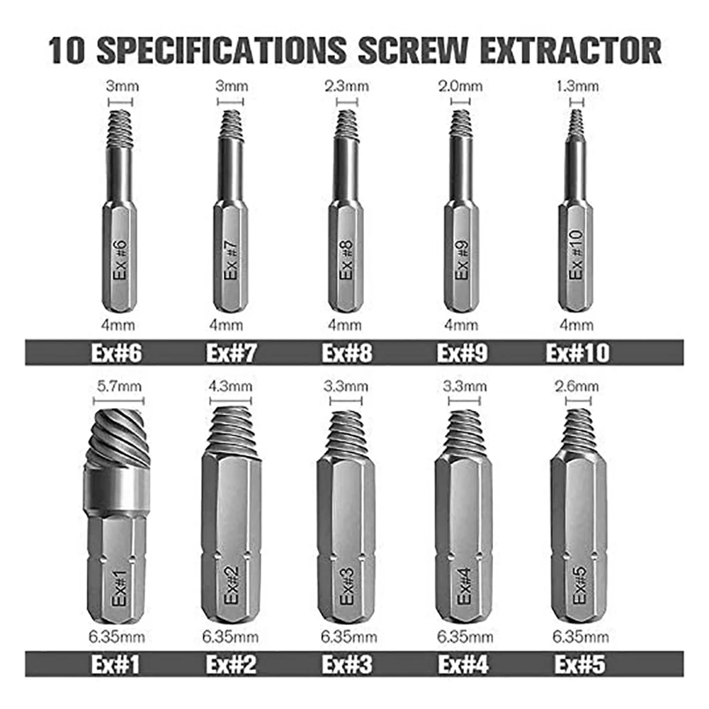 Hand Tools 33pcs Bolt Stud Removal Tool Broken Screw Extractor Sets High-speed Steel Damaged Speed Out Guide Drill Bit Multitool
Hand Tools 33pcs Bolt Stud Removal Tool Broken Screw Extractor Sets High-speed Steel Damaged Speed Out Guide Drill Bit Multitool