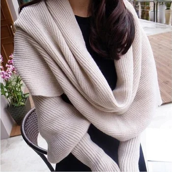 Women Scarf Poncho Women Scarves Womens Winter Fashion Women Knitted Long Sleeve Wrap Shawl Scarf Echarpe Femme Hiver
Women Scarf Poncho Women Scarves Womens Winter Fashion Women Knitted Long Sleeve Wrap Shawl Scarf Echarpe Femme Hiver