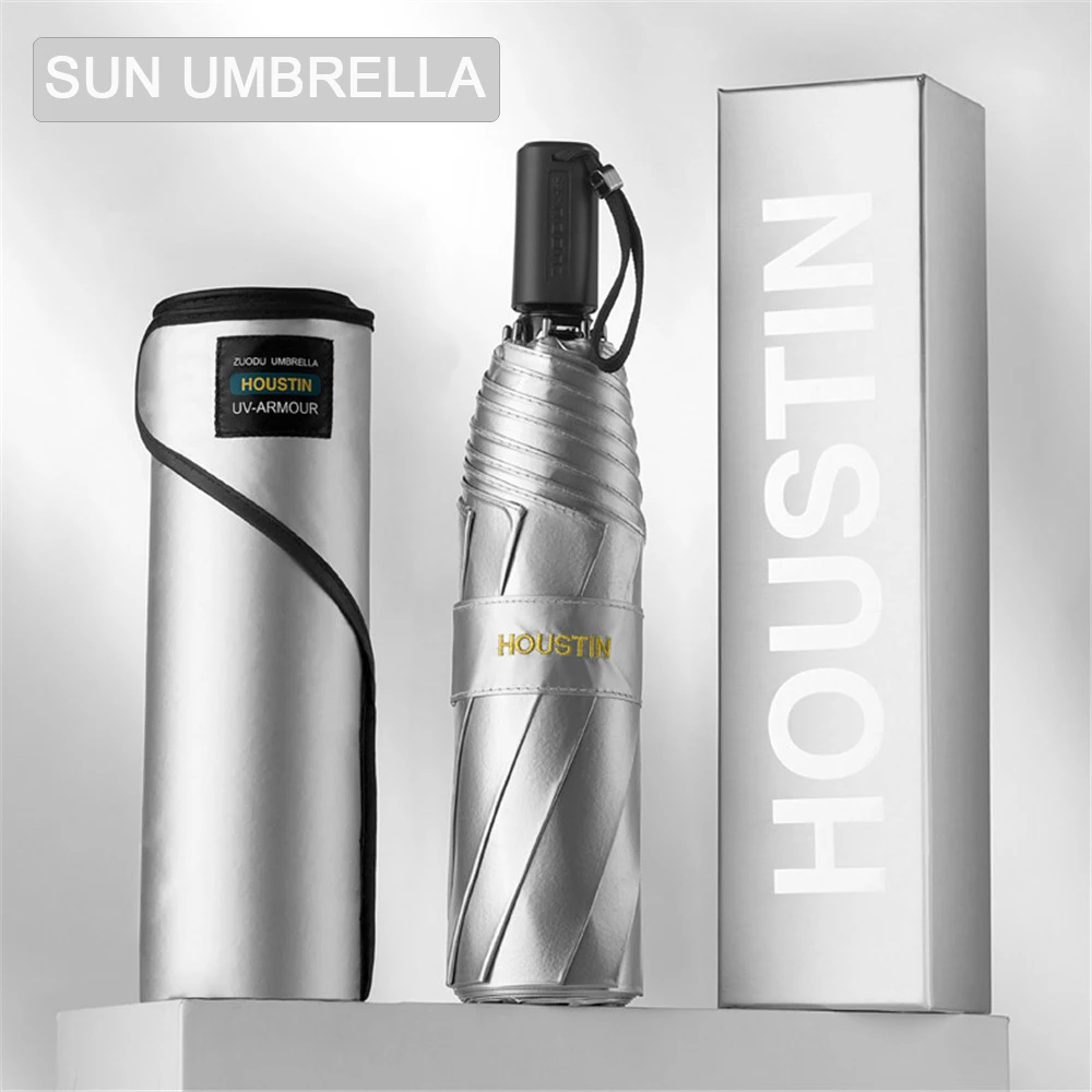 Titanium Silver Folding Sun Umbrella UPF50+ Double Layer UV Umbrella Protection for Women Parasol Windproof Paraguas Gift 98CM
Titanium Silver Folding Sun Umbrella UPF50+ Double Layer UV Umbrella Protection for Women Parasol Windproof Paraguas Gift 98CM
