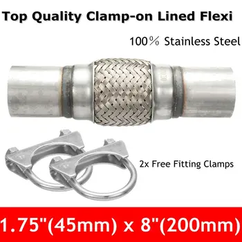 45*100*200mm Car Exhaust Flex Pipe Exhaust Tip Tail Tube with Bracket Clamps Stainless Steel Universal
45*100*200mm Car Exhaust Flex Pipe Exhaust Tip Tail Tube with Bracket Clamps Stainless Steel Universal