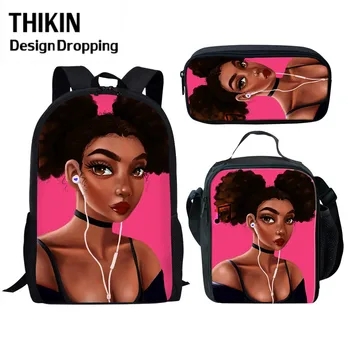 THIKIN Children African American Black Art Girls School Bag for Kids 3pcs/set Student Book Bag Mochila Lunch Box Pencil Case
THIKIN Children African American Black Art Girls School Bag for Kids 3pcs/set Student Book Bag Mochila Lunch Box Pencil Case