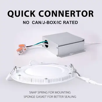 6" Ultra-Thin Led Recessed Lights 2700-5000K Daylight Dimmable Ceiling Light Downlight with Junction Box 12.5W 850 lm ETL
6" Ultra-Thin Led Recessed Lights 2700-5000K Daylight Dimmable Ceiling Light Downlight with Junction Box 12.5W 850 lm ETL