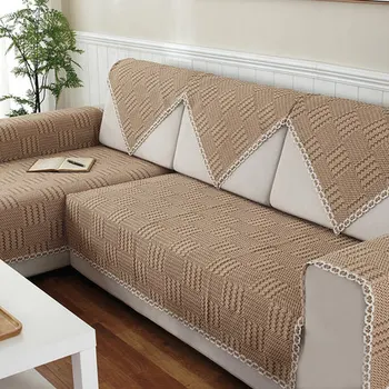 Cotton and linen sofa cushion, simple and modern linen fabric four seasons universal thickening non-slip sofa towel cover 
Cotton and linen sofa cushion, simple and modern linen fabric four seasons universal thickening non-slip sofa towel cover