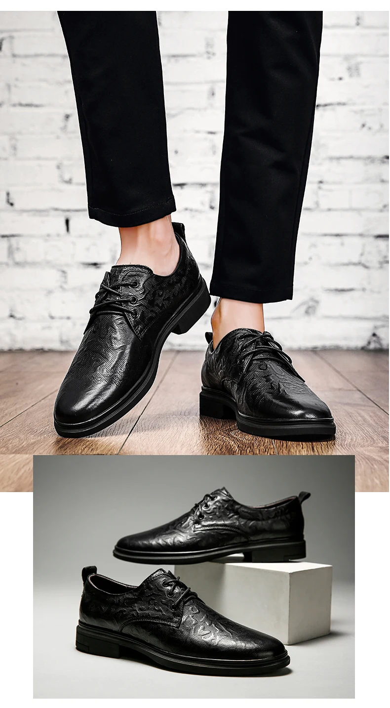 Męskie buty casualowe z oddychającej skóry - Oxfordy - Wianko - 26