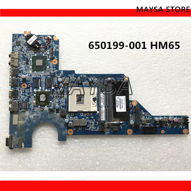Материнская плата для ноутбука HP Pavilion G4 G6 G7 650199-001 DA0R13MB6E0 HM65 PGA989 DDR3 HD6470 1 ГБ 100%
