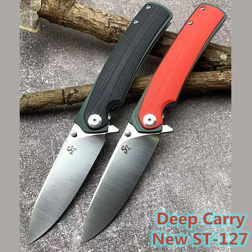 Sitivien ST127 Real D2 Steel Ball Bearing Flipper Folding G10 Camping Hunting Kitchen Survival Outdoor EDC Tool Utility Knife
Sitivien ST127 Real D2 Steel Ball Bearing Flipper Folding G10 Camping Hunting Kitchen Survival Outdoor EDC Tool Utility Knife
