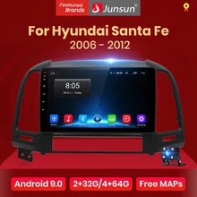 Junsun V1 אנדרואיד 9.0 2G + 32G DSP רכב רדיו מולטימדיה נגן וידאו עבור יונדאי סנטה פה 2 2006-2012 ניווט GPS 2 דין לא dvd(China)