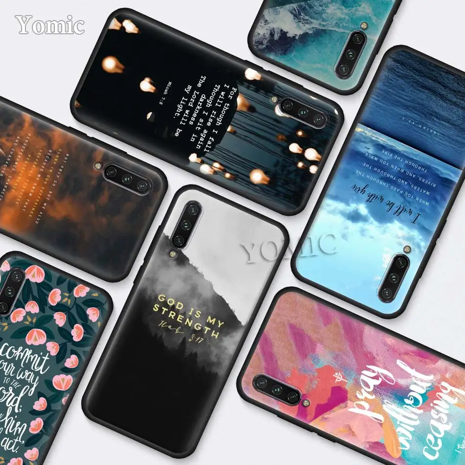 Bible verse Black Silicone Cases for Xiaomi Mi A3 Lite CC9E 9T 5X 6X 8 A2 Lite A1 Redmi K20 Note 7 Mobile Phone Bag Cover Coque
Bible verse Black Silicone Cases for Xiaomi Mi A3 Lite CC9E 9T 5X 6X 8 A2 Lite A1 Redmi K20 Note 7 Mobile Phone Bag Cover Coque