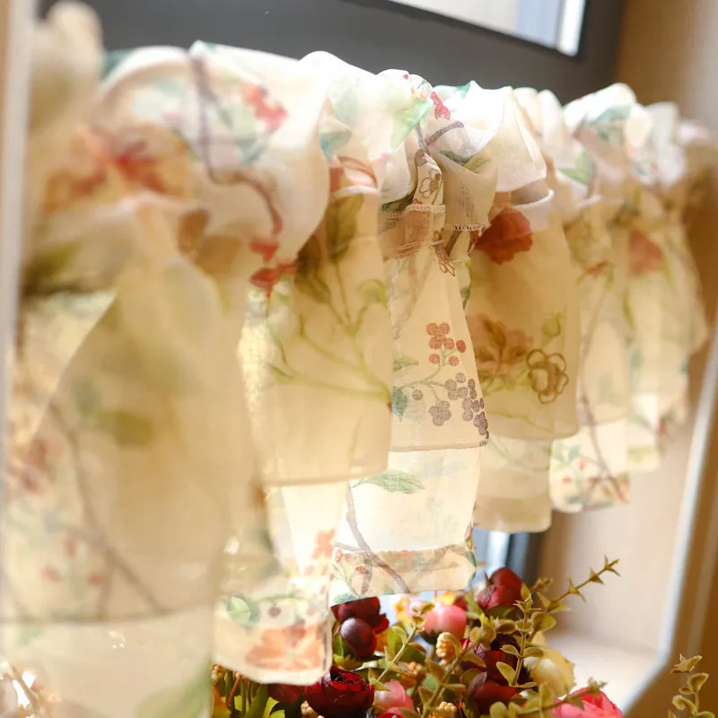 Kitchen Curtains Short Styles American Pastoral Printing Half Window Partition Cloth Lace Yarn Floral Home Decor Coffee Shop
Kitchen Curtains Short Styles American Pastoral Printing Half Window Partition Cloth Lace Yarn Floral Home Decor Coffee Shop