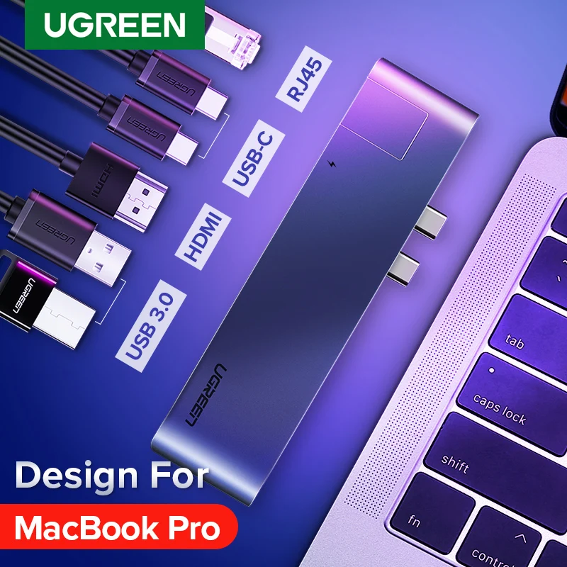 Ugreen USB C концентратор двойной тип для Мульти 3 0 HDMI MacBook Pro адаптер Thunderbolt док станция