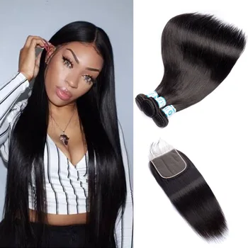 Mi Lisa Straight Hair Bundles With Closure Brazilian Hair Weave Bundle Remy Human Hair 4 / 3 Bundles With Lace Closure
Mi Lisa Straight Hair Bundles With Closure Brazilian Hair Weave Bundle Remy Human Hair 4 / 3 Bundles With Lace Closure