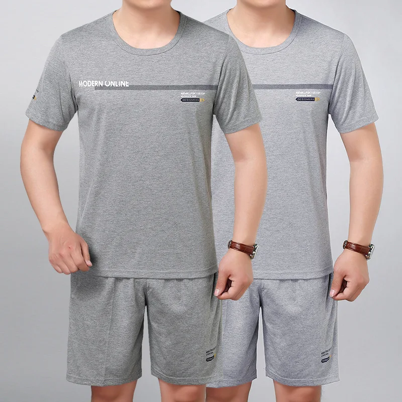 MEN'S round Neck T-shirt Shorts Two-Piece Set New Style Loose Casual Middle-aged MEN'S Sportswear Suit
MEN'S round Neck T-shirt Shorts Two-Piece Set New Style Loose Casual Middle-aged MEN'S Sportswear Suit