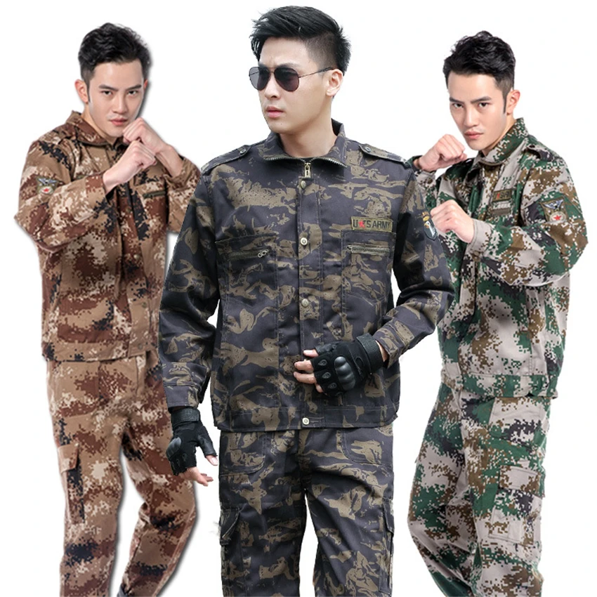Men Army Special Forces Military Uniform Camouflage Work Tactical Soldier Combat Shirt Training Costumes Clothes Pant Set
Men Army Special Forces Military Uniform Camouflage Work Tactical Soldier Combat Shirt Training Costumes Clothes Pant Set