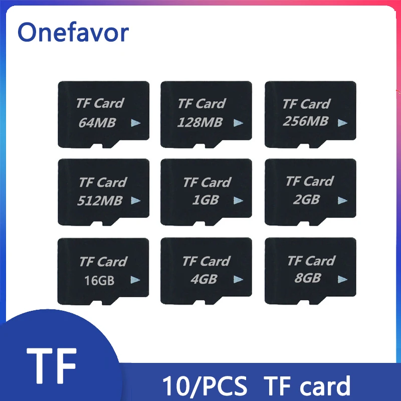 

Promotion 10PCS/LOT TF Card 1GB 2GB 4GB 8GB 64MB 128MB 256MB 512MB Transflash card CellPhone Memory Card High Quality